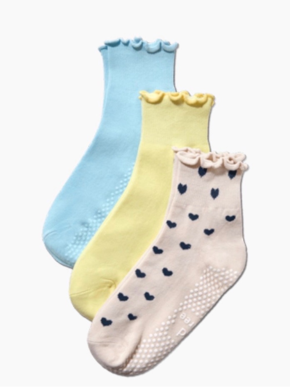 NWT Hold for Three 3 Pack Ruffle Pilates Socks